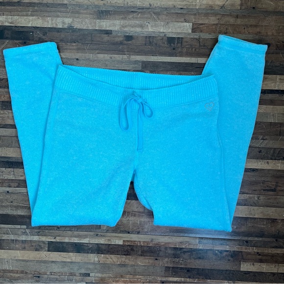 Aeropostale Live Love Dream Low Rise Fleece Sweatpants Neon Green Sz L - Picture 1 of 15